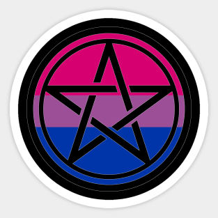 Large Print Pentacle LGBT Flag Bisexual Sticker